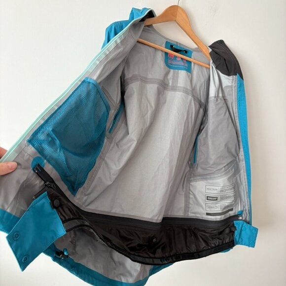 Helly Hansen Kvitegga Shell Ski Snowboard Jacket Blue Wave Size Medium - Picture 9 of 10